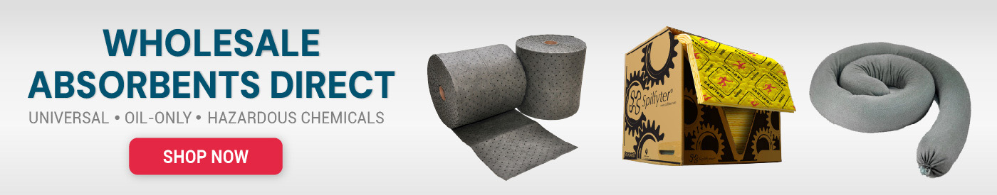 Wholesale absorbents direct from Absorbents For Less including universal, oil only, and hazardous chemical absorbents. Designed for industrial, facility, and safety teams buying in bulk.