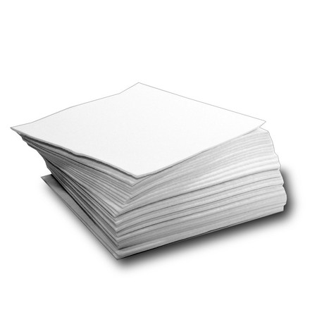 12" x 12" Hazmat Heavy-Duty Extra Low Lint White Cleanroom Absorbent Pad 25/Box