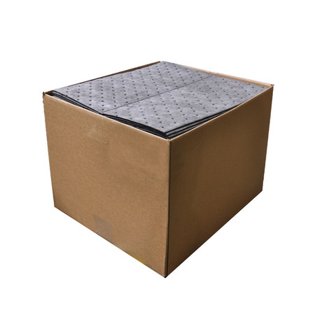 Sorbent Pad, 24 gal, 16 in x 18 in, Universal, Gray, 100 PK - Heavy Duty