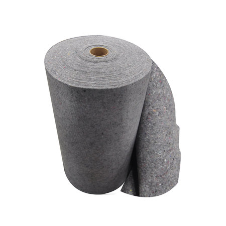36" x 150' Spilfyter Recycled Fiber Gray Roll 1/Bag