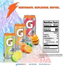 Gatorade Lemon Lime Thirst Quencher Sports Drink Cans - 2