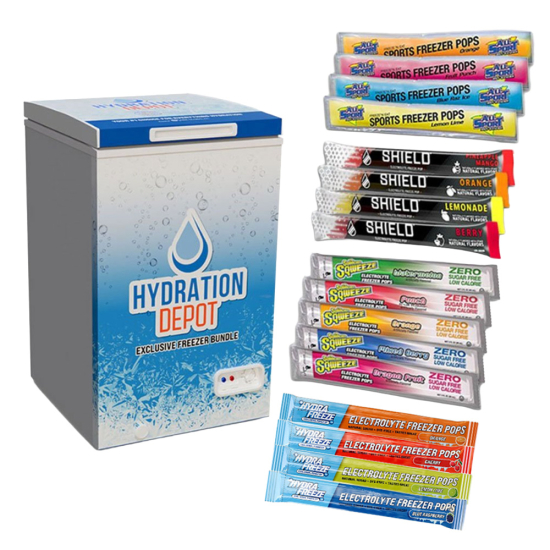 Multi-Brand Electrolyte Freeze Pop Bundle w/Free Chest Freezer
