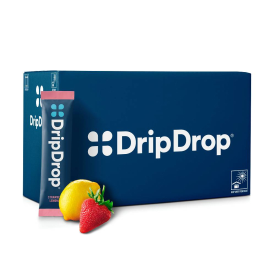 DripDrop Electrolyte Powder Sticks - Pack of 100 - Strawberry Lemonade Flavor