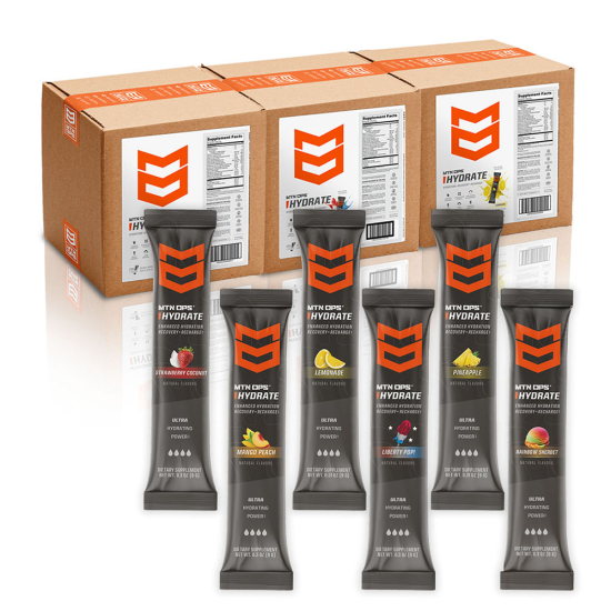 MTN OPS Hydrate Powder Stick - 750 ct Exotic Flavor Variety Pack