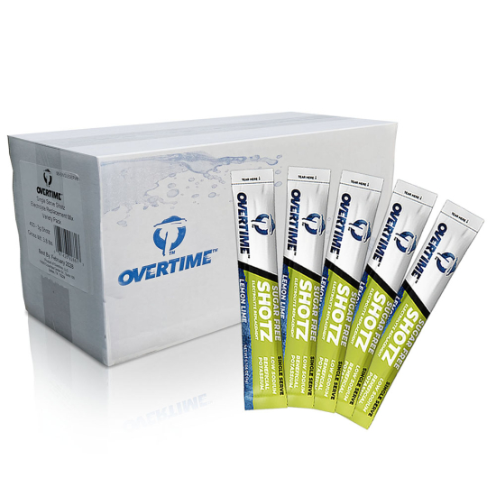 Overtime Sugar Free Lemon Lime Shotz - 1600 Pack Electrolyte Drink Mix