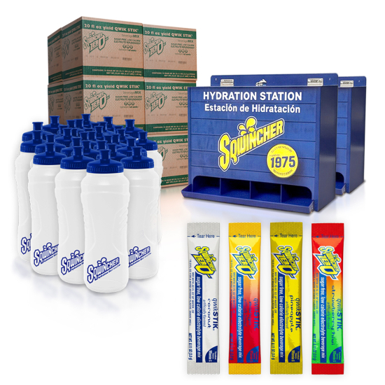 Sqwincher Qwik Stik Dye Free Electrolyte Drink Mix - Tropical Flavor 12 Case Bundle 20 oz