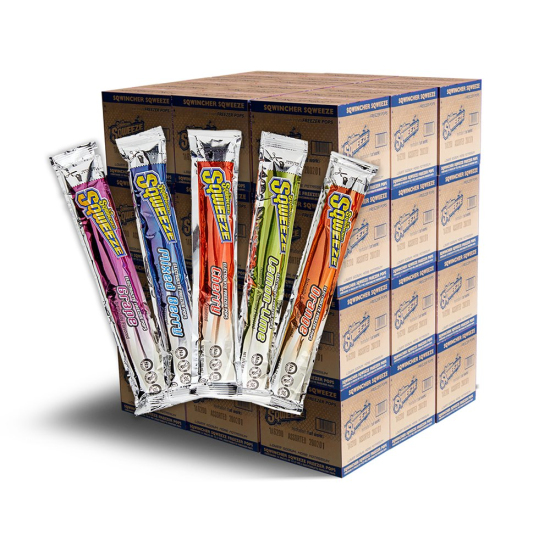 Sqwincher Regular Assorted Flavor Freezer Pops - 36 Case Bundle
