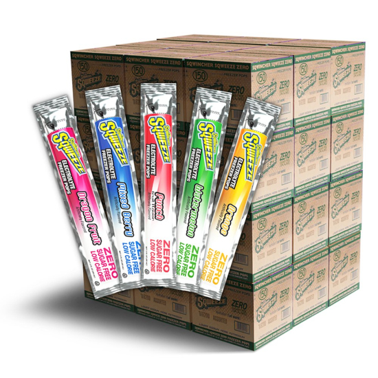 Sqwincher ZERO Sugar Assorted Flavor  Freezer Pops - 36 Case Bundle