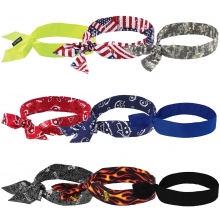 24 Pack Chill-Its 6700 Evaporative Cooling Bandana Headband Tie - Select Color 