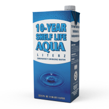Aqua Literz Box Drinking Water - 33.8 oz - 10 Year Shelf Life