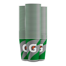 7 oz Gatorade Waxed Logo Paper Cups 2500/cs