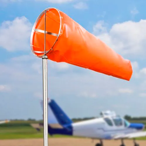 Orange Double-Stitched Windsock - 1