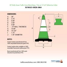 Kelly Green Traffic Cone - 2