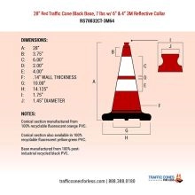Red Traffic Cone w/Color Artwork - 2