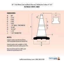 White Traffic Cone w/Color Artwork - 2