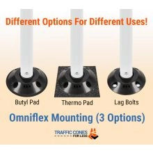 Omniflex Tubular Traffic Delineator Post Base Options - 1