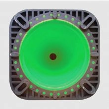 18 inch Kelly Green Traffic Cone w/Black Base - 1