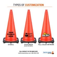 28 inch  Reserved Traffic Cone w/Black Base - 2