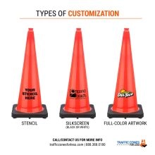 Traffic Cone w/10 lb Black Base - 1