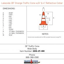 Lakeside 28 inches Orange Traffic Cone - 1