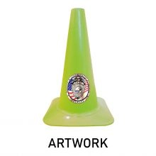 18 inches Fluorescent Lime Sport Cone - 1