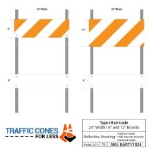 Type I Heavy Duty Plastic Panel Barricade - 1