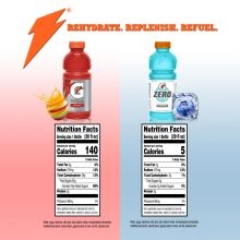 Gatorade 20 oz Wide Mouth Bottles G Series Nutrition Graphics