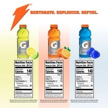 Gatorade 20 oz Wide Mouth Bottles G Series Nutrition Graphics