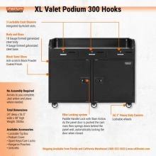 XL Valet Podium, 300 Hooks - 4