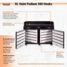 XL Valet Podium, 300 Hooks - 5
