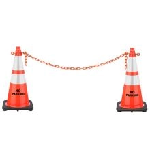 28 inch No Parking Traffic Cone w/Black Base - 4
