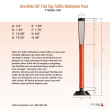Omniflex 36 Inch Tubular Traffic Delineator - 4