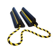 Premium Aircraft Chocks Pair w/Connecting Rope Handle - 5