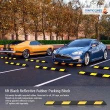 6ft Black Rubber Parking Block - 2