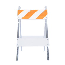 Type I Heavy Duty Plastic Panel Barricade w/Galvanized Steel Legs details
