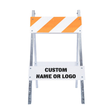 Type I Heavy Duty Plastic Panel Barricade w/Galvanized Steel Legs - 70 Pack Pallet details