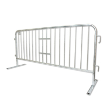8ft Heavy Duty Galvanized Steel Crowd Control Barricade w/Flat Feet - 25 pack details