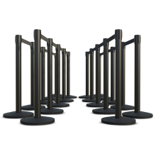 Retractable Belt No-Lean Stanchions - Premium Black Finish 20 Pack details