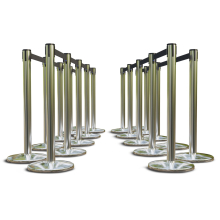 Retractable Belt No-Lean Stanchions - Premium Stainless Steel Finish 20 Pack details