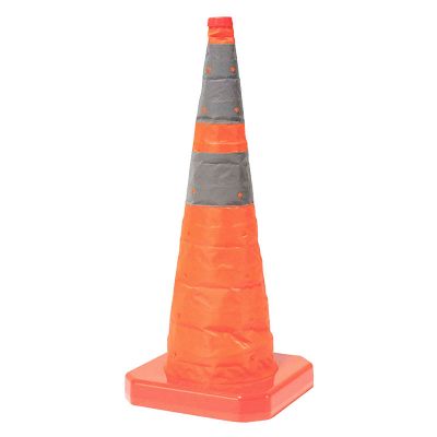 28" Orange Collapsible Pop Up Cone w/6" & 4" Reflective Collar, No Light