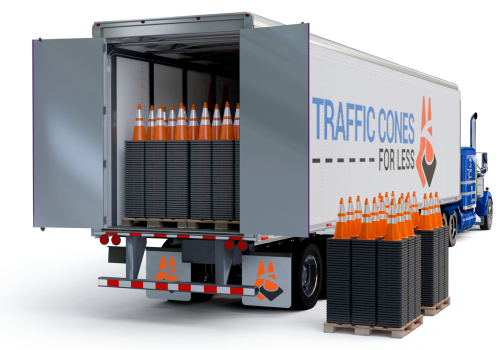36" Orange Traffic Cones, 12 lb Base w/6" & 4" Reflective Collars Truckload