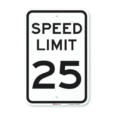 Official MUTCD Speed Limit 25 Traffic Sign