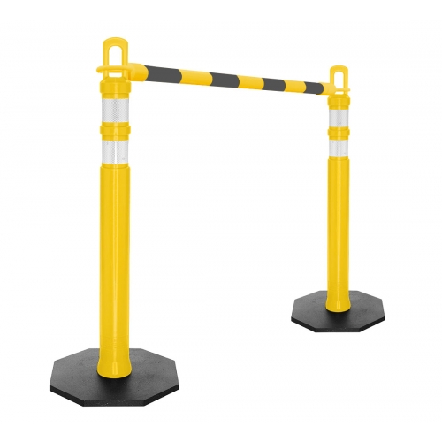 Retractable Delineator Bar Black & Yellow