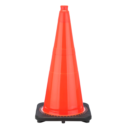 Govt Agency 28" Orange Traffic Cone, 7lb Black Base
