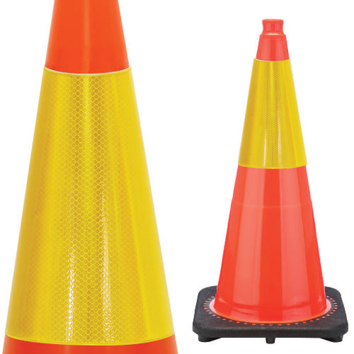 Reflective Blank Yellow Cone Collar Sleeve