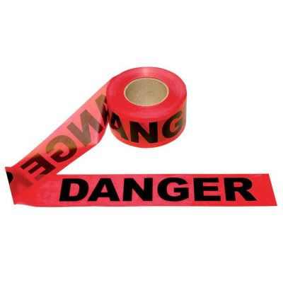 Barricade Red Danger Tape 1.5 Mil, 1000 feet