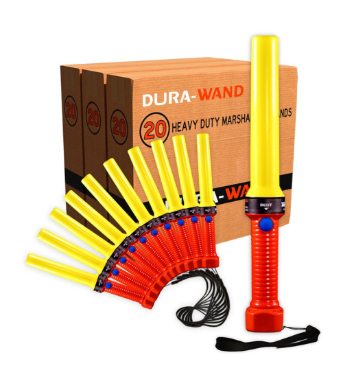 Heavy Duty Marshalling Aviation Dura-Wand Yellow - 60 Pack 