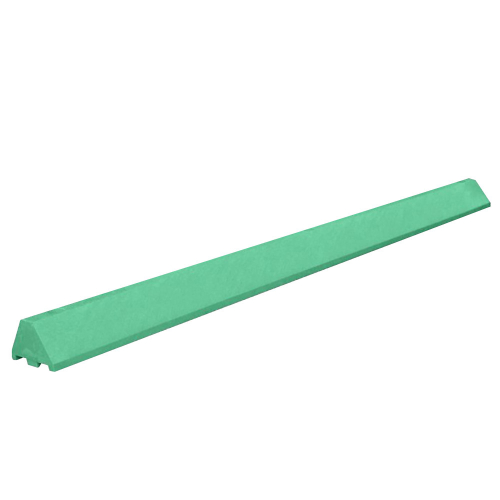 6' Dura Stop Plastic Parking Block - Electric Vehicle Green, 4"H