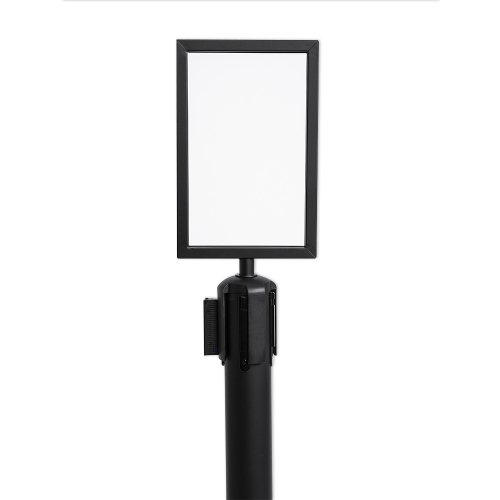 Post Top Sign Frame for Retractable Belt Stanchion - 8.5"x11"