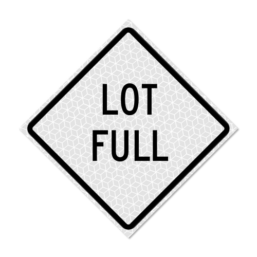 White Roll Up Traffic Sign - Lot Full